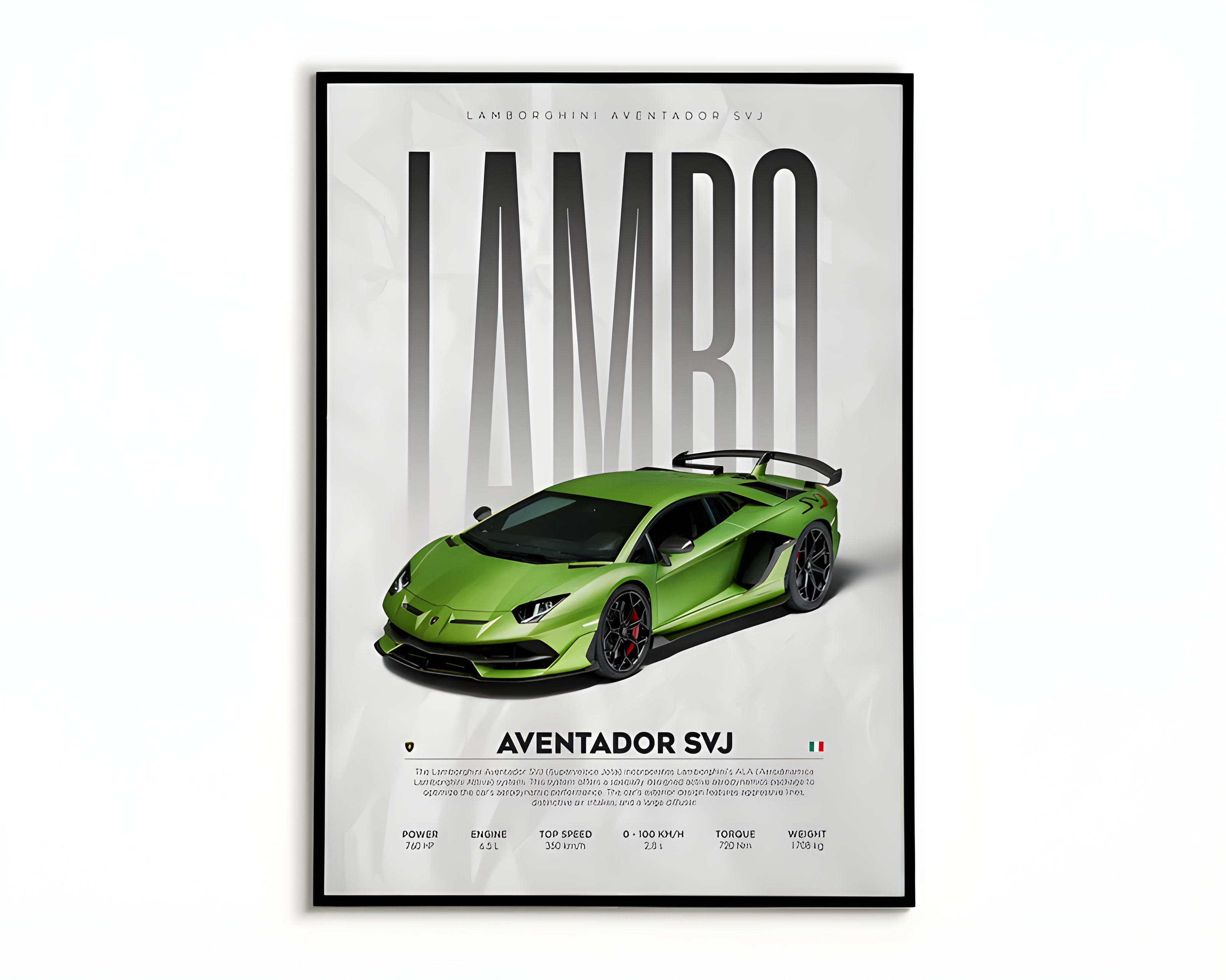 lambo framed poster