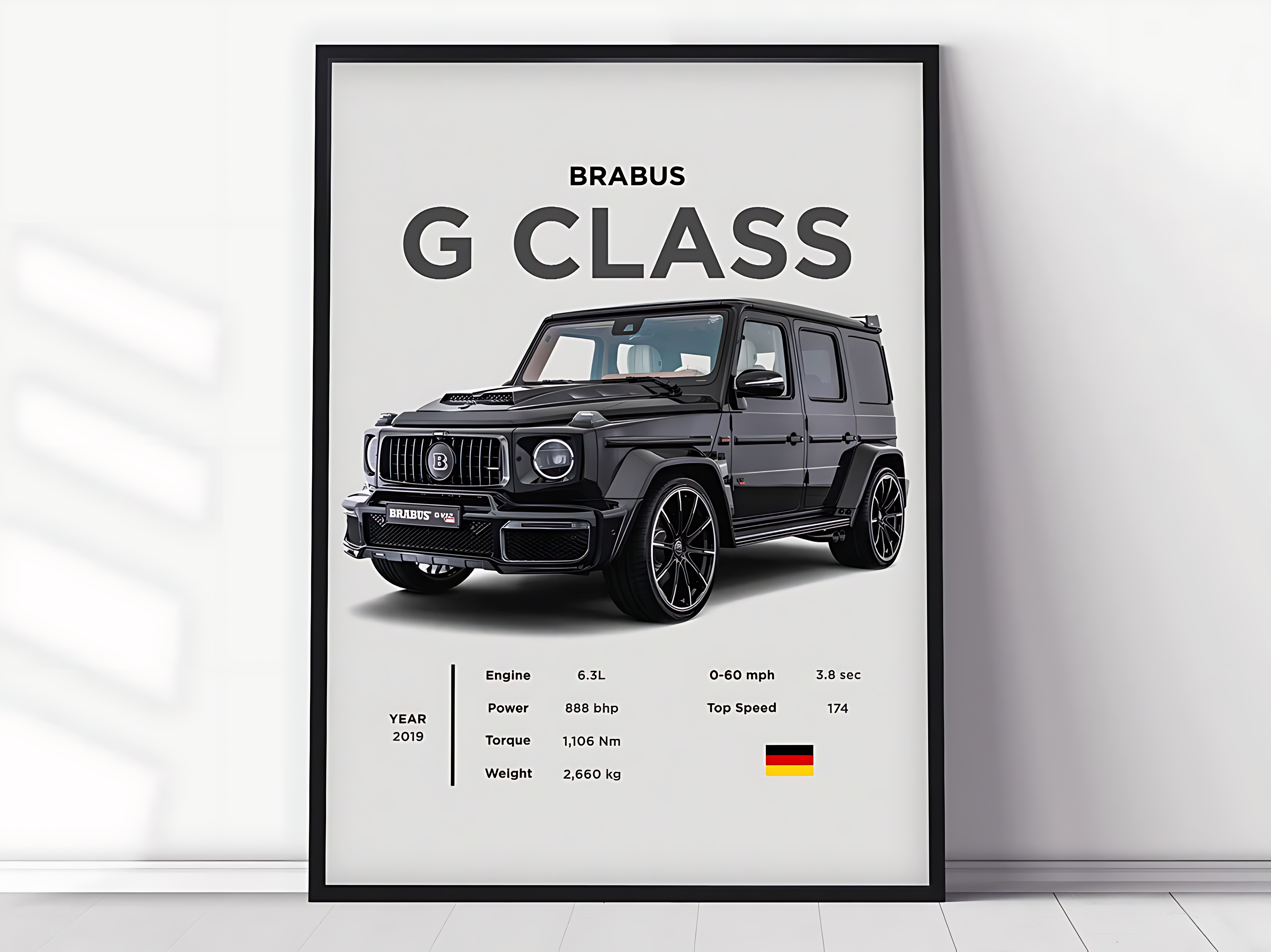 Brabus G-Class Poster framed
