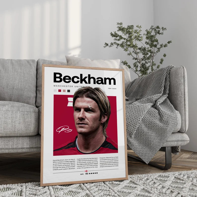 David Beckham poster framed