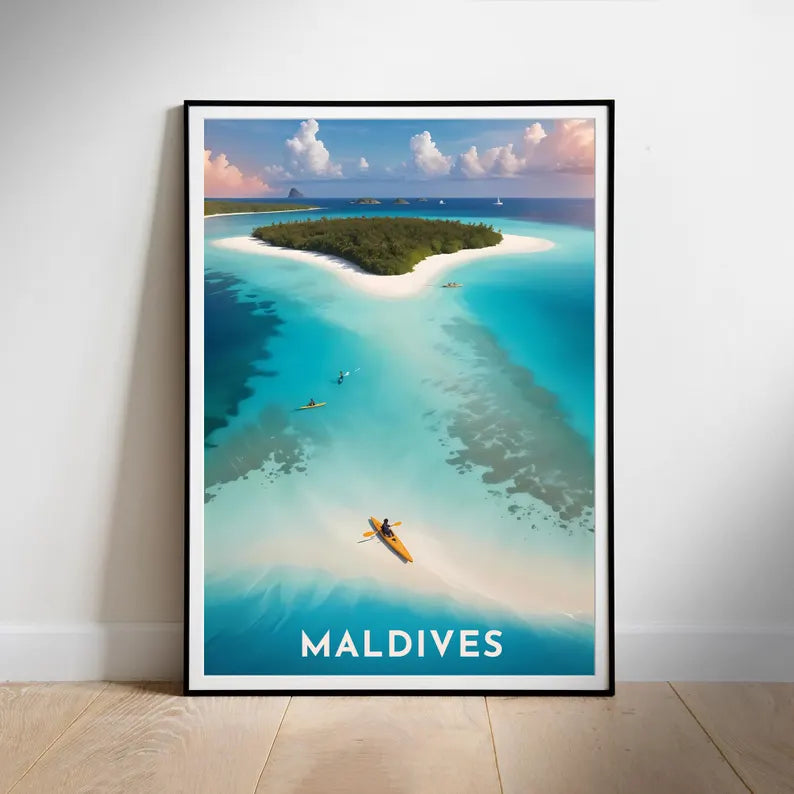 Maldives Travel Poster frame