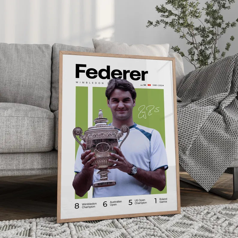 Roger Federer canvas poster